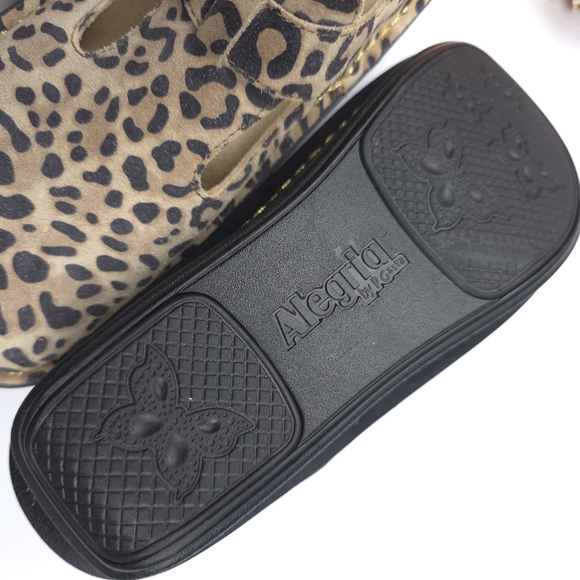 Alegria Leopard Print Women Clog Mule Nursing Shoes Sz 36 - Picture 10 of 10